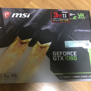 MSI 지포스 GTX1060 3GB 윈드스톰 판매합니다