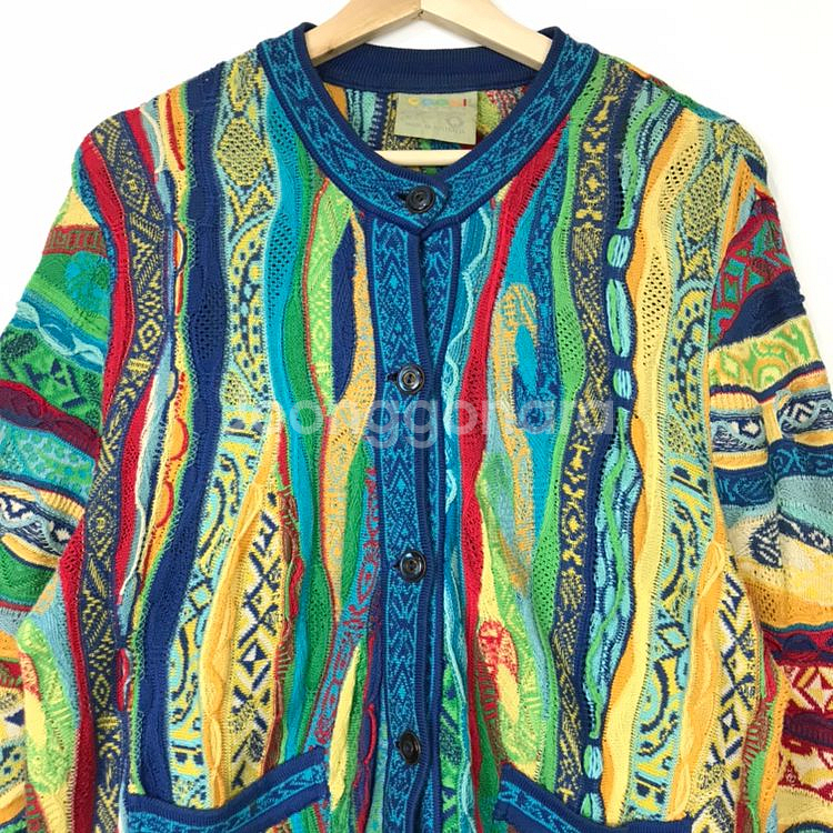Coogi(쿠지)OG 케이블패턴 크롭 니트--1