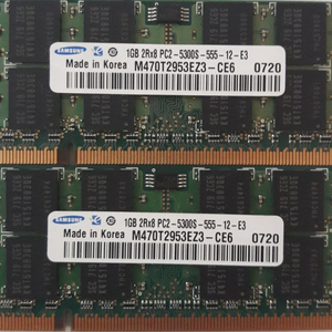 노트북용 삼성 DDR2 1GB x 2개
