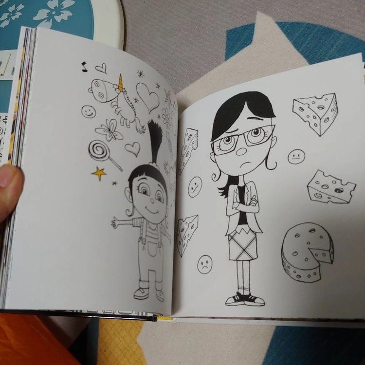 담엔준)카카오 컬러링북 슈퍼베드 미니언즈 엽서 컬러링 이미지