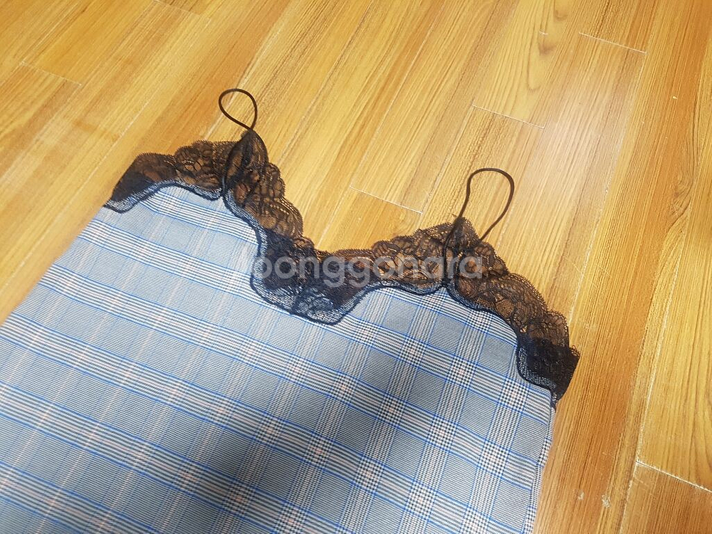 (겨울용) 어페레피트 체크 레이스 원피스--2