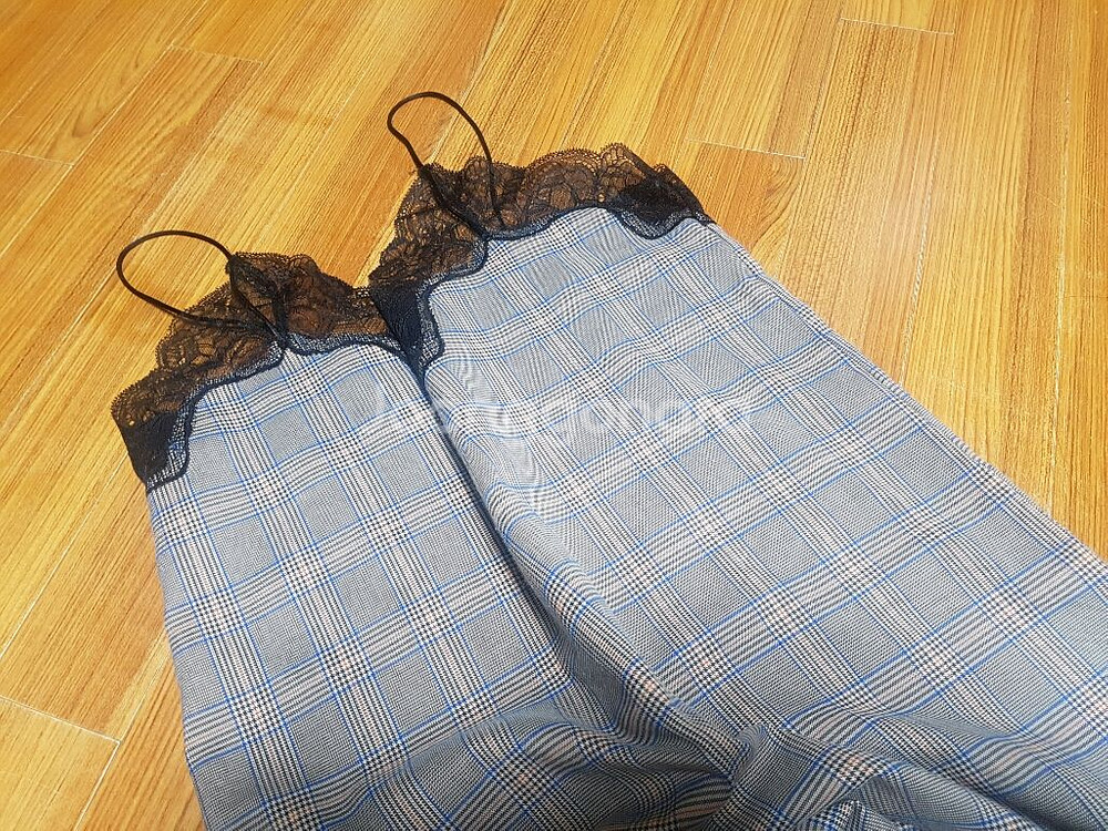 (겨울용) 어페레피트 체크 레이스 원피스--3