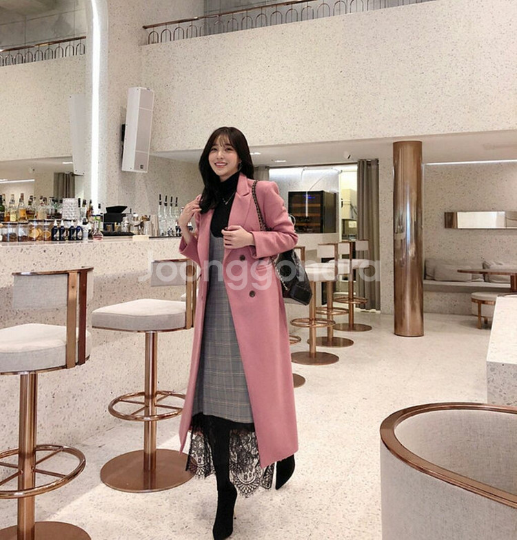 (겨울용) 어페레피트 체크 레이스 원피스--4