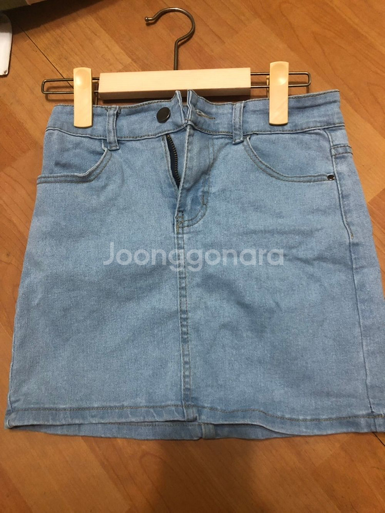(S사이즈) 스판 연청치마--1