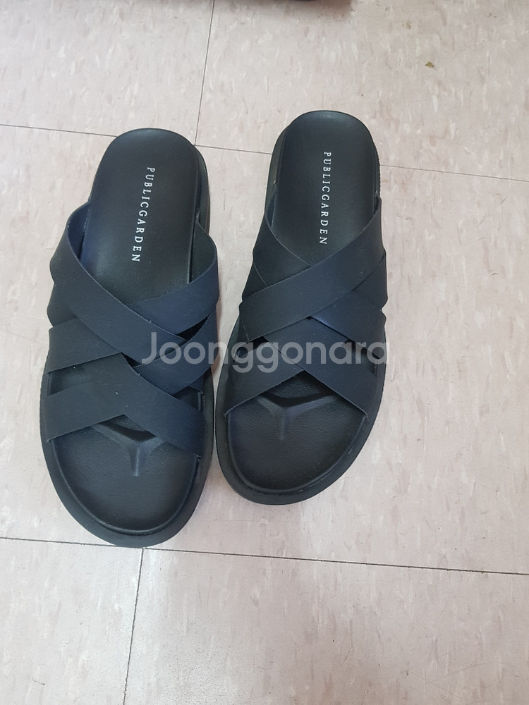 슬리퍼 남 275 검정(블랙) 키높이 4cm--3
