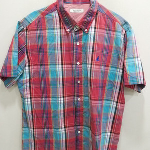 남성 빈폴 깨끗한 체크 셔츠 (105-슬림110)