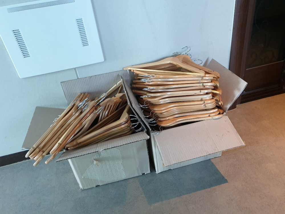 (고읍동) 다이소 옷걸이 나무(우드) 옷걸이 이미지