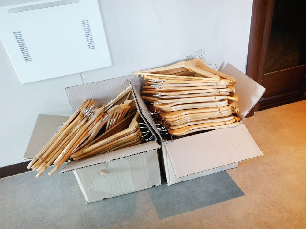 (고읍동) 다이소 옷걸이 나무(우드) 옷걸이 이미지