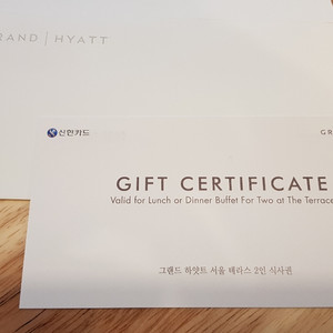 하얏트 뷔페 식사권