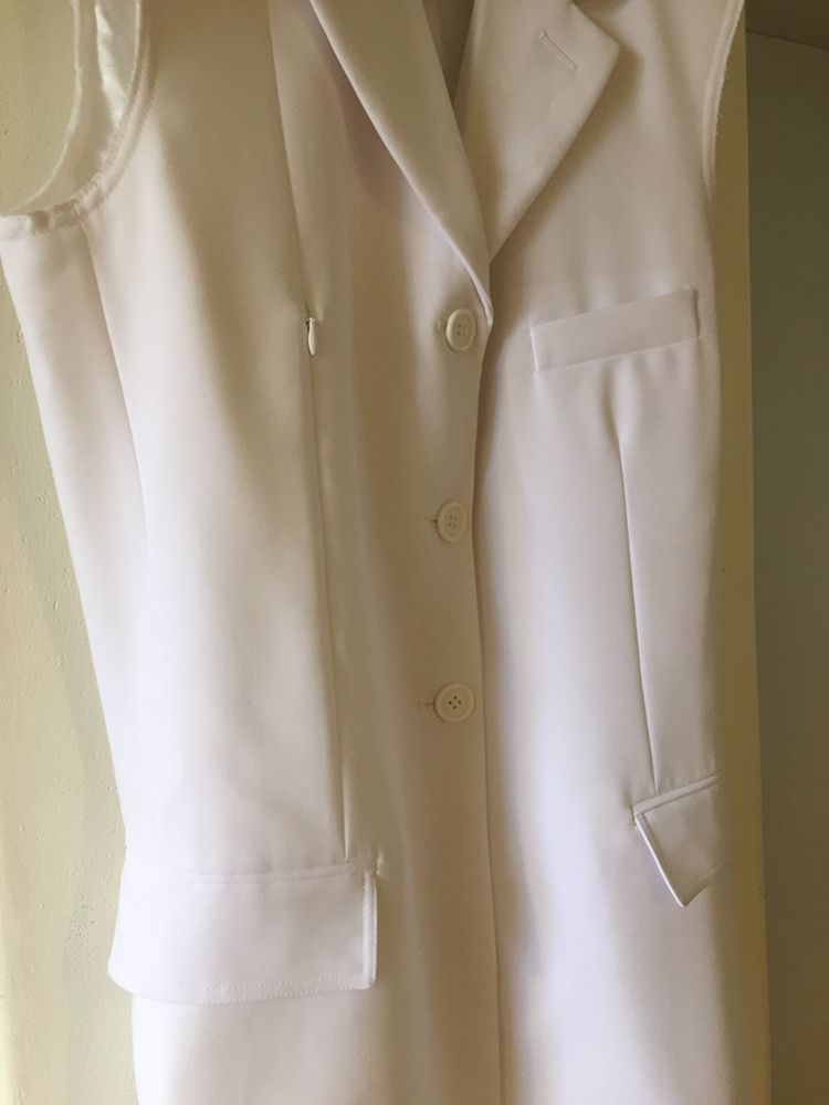 Celine 셀린 피비 화이트 민소매 수트 재킷 36--1