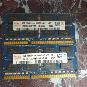 노트북 램 DDR3 4G 2개