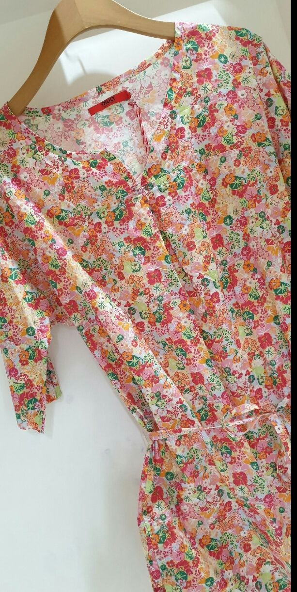 오일릴리 잔잔한 꽃무늬 롱티--1