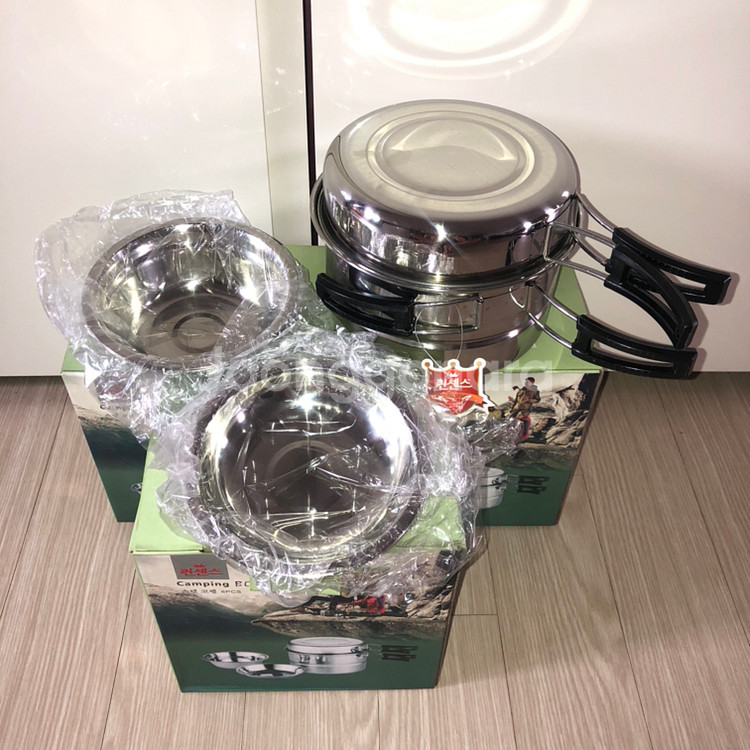 미개봉) 캠핑용품 3종세트 원터치 텐트/해먹/코펠--4