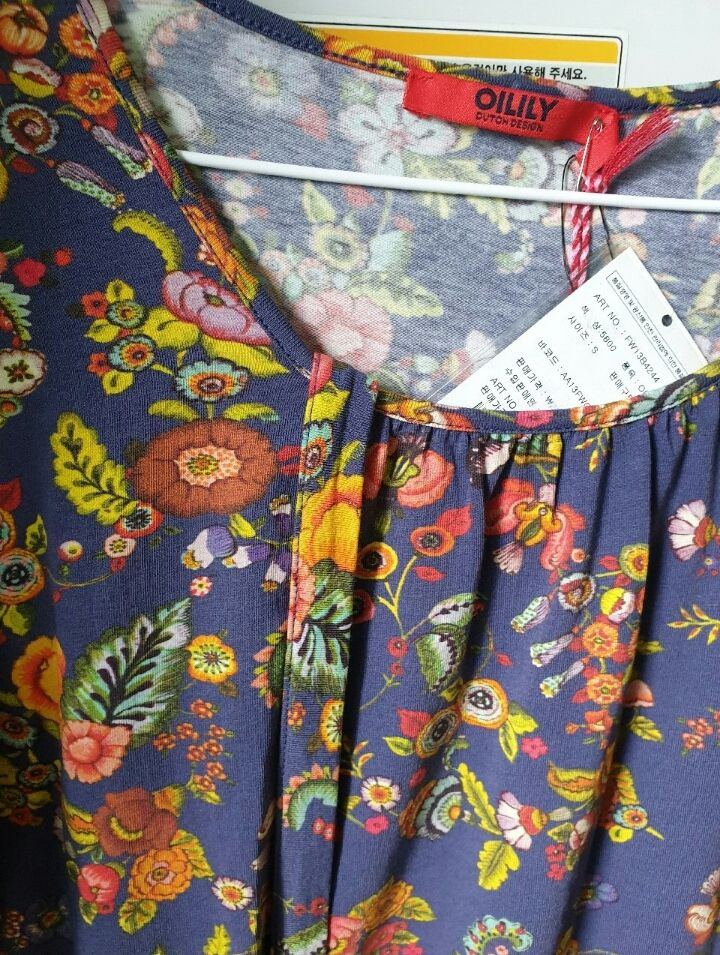 오일릴리 원피스ㅡ네이비꽃--2