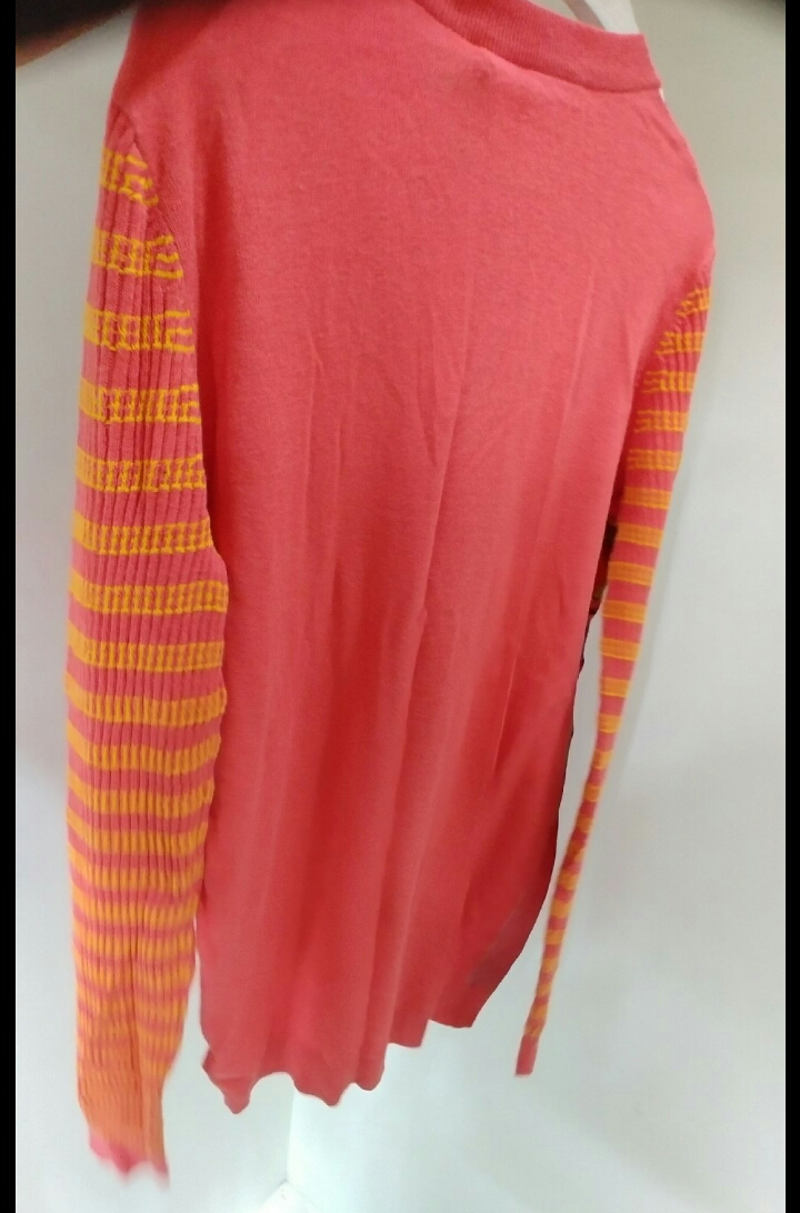 오일릴리 레드꽃 롱 캐시혼방 가디건--2