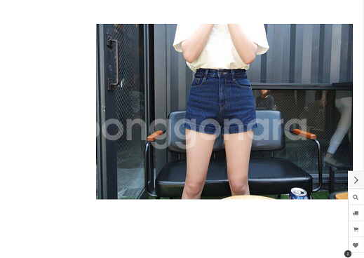 플라이모델 진청반바지--0