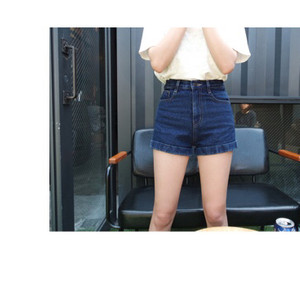 플라이모델 진청반바지
