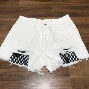새상품 화이트 망사 핫팬츠(S)