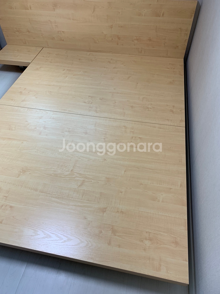 벤스가구 엘리아 침대프레임 퀸사이즈 사이드테이블포함--2