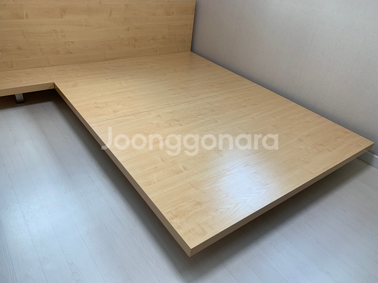 벤스가구 엘리아 침대프레임 퀸사이즈 사이드테이블포함--4