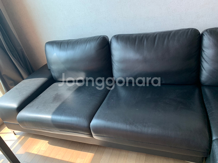 가죽쇼파 블랙 2017년 구입--4