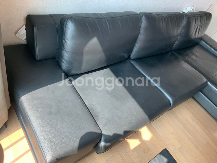 가죽쇼파 블랙 2017년 구입--5