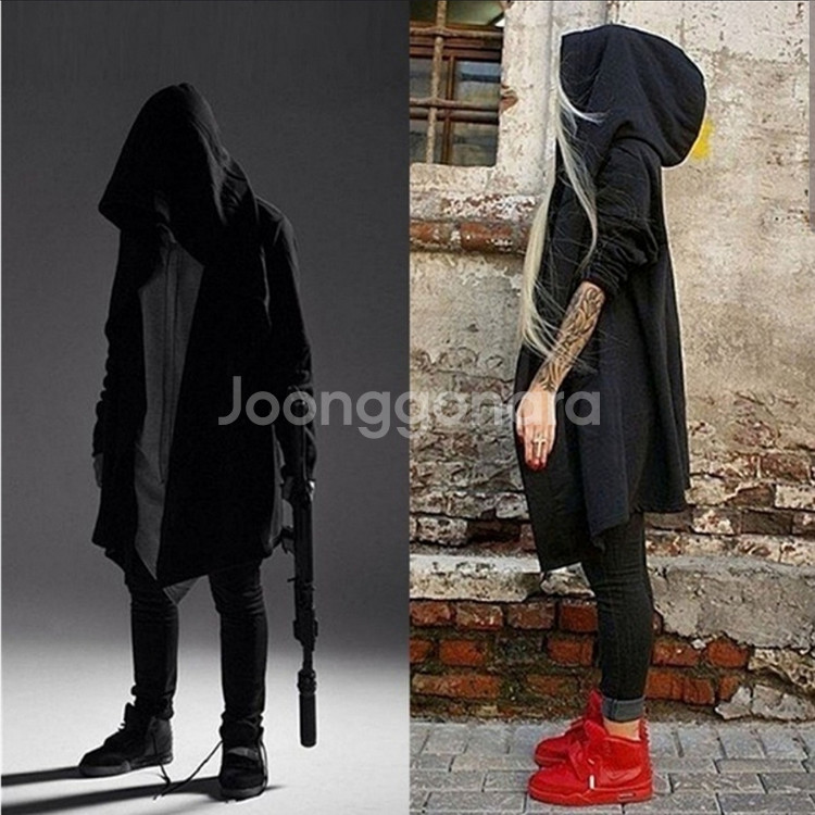 남성 가을 후드 롱 코트--5