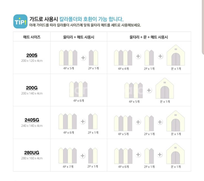 알집 울타리매트 280x160세트 구성(5만) --4