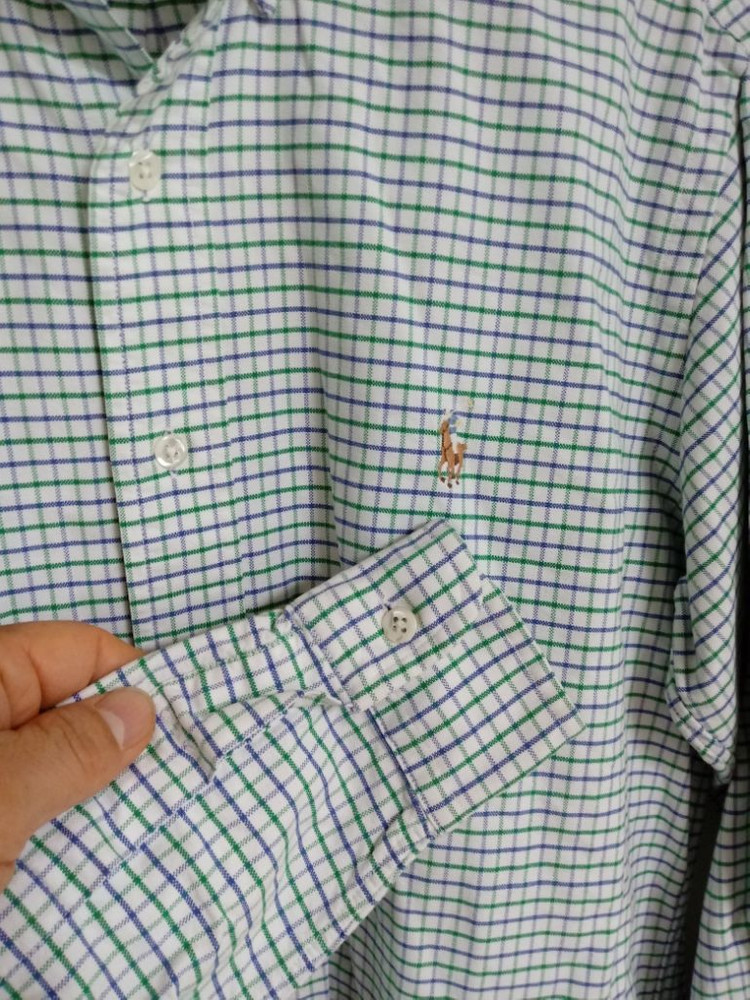 여성 랄프로렌 체크 옥스퍼드남방 (100-슬림105)) 이미지