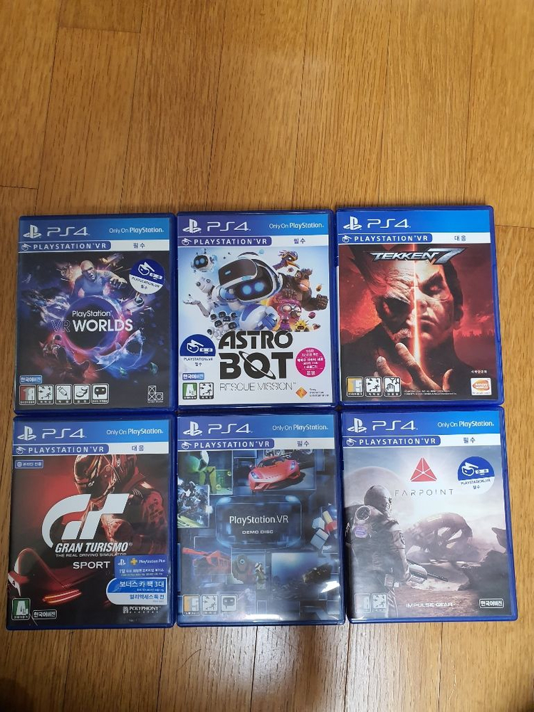 PS4 VR3세대 풀패키지 + 전용타이틀 6개 >40만--2