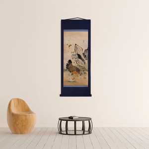 한국화 - 어미 닭과 병아리