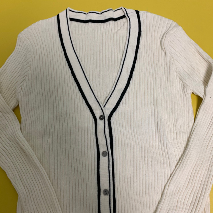브이넥 니트가디건--1