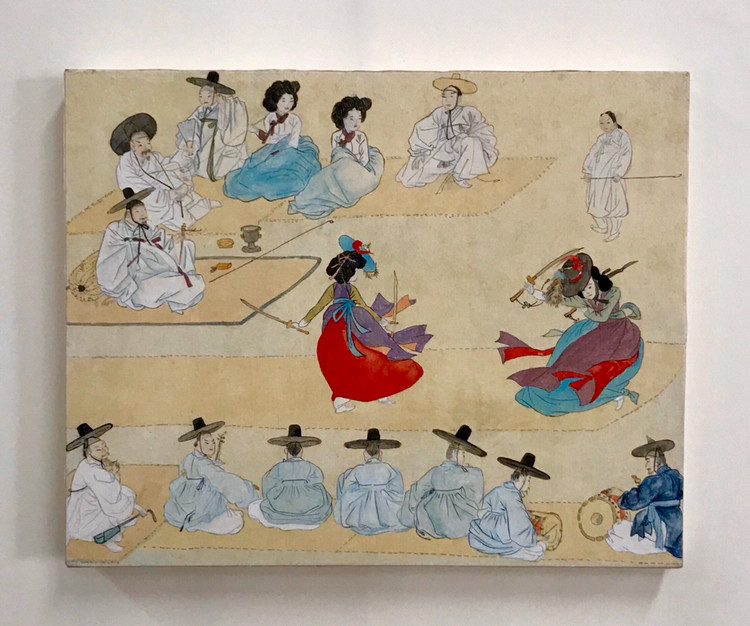 한국화 - 쌍검대무--1