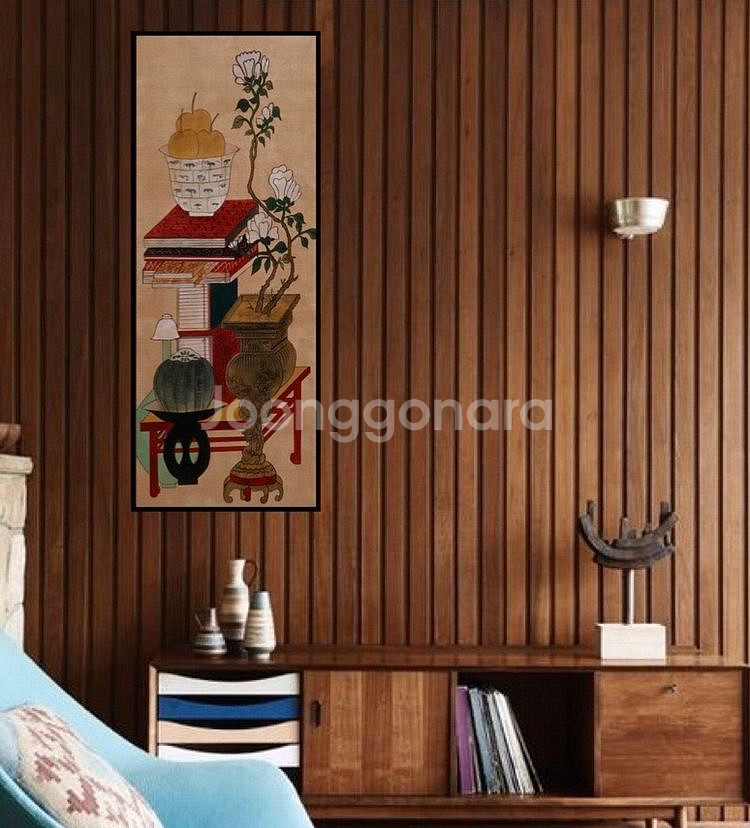 한국화 - 책거리--0