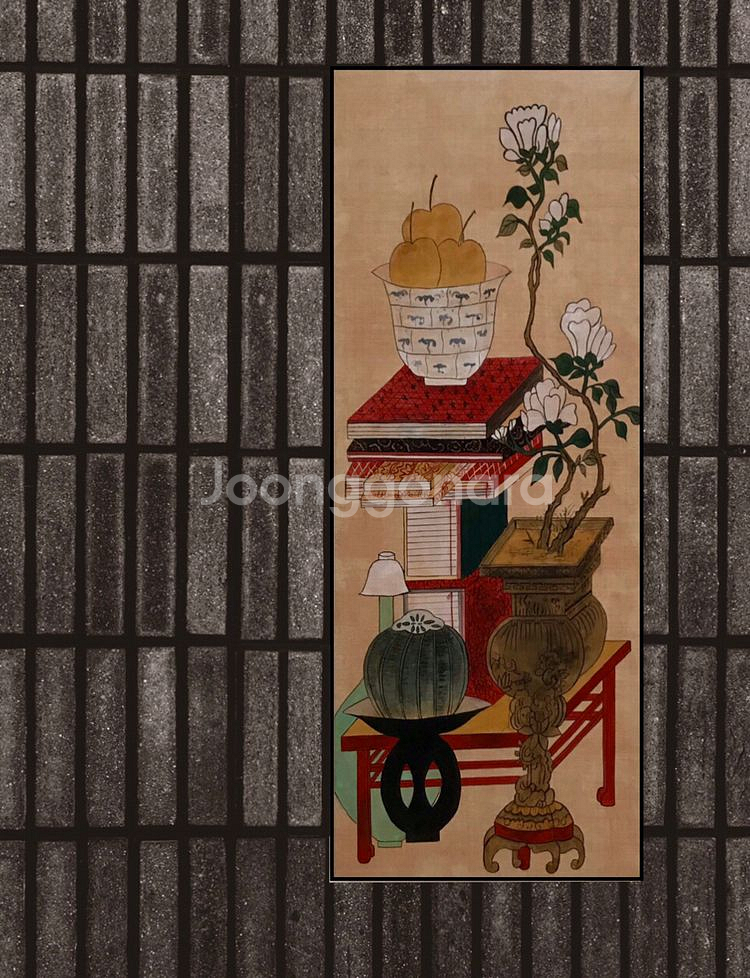 한국화 - 책거리--1