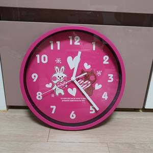 핑크색 벽걸이시계 원형시계 시계 아이방벽걸이시계