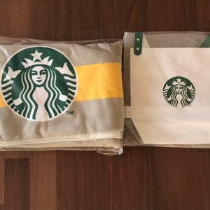 스타벅스 섬머스테이킷 2019 옐로우로고 비치타올+가방