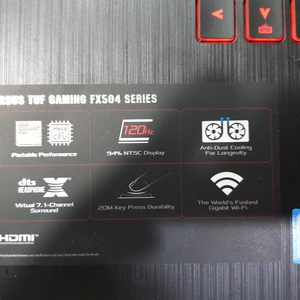 ASUS TUF FX504GM 게이밍 노트북 팝니다.