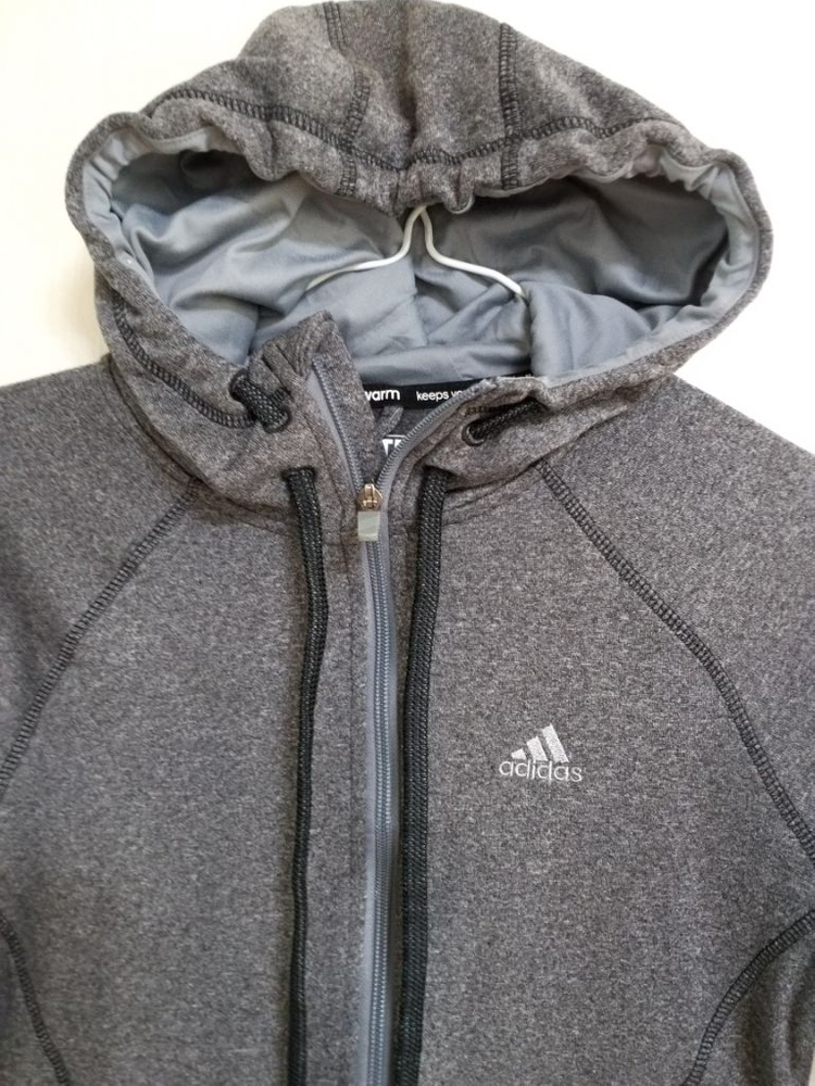 여성 아디다스 런닝 기모 후드집업 (새상품.90)--1