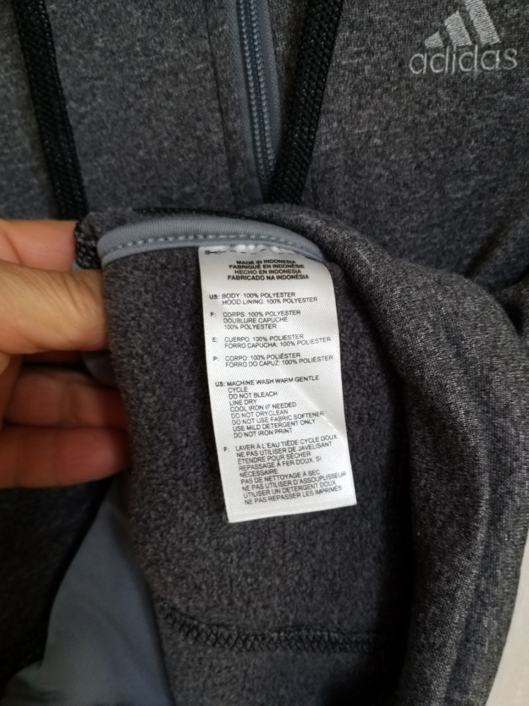 여성 아디다스 런닝 기모 후드집업 (새상품.90)--2