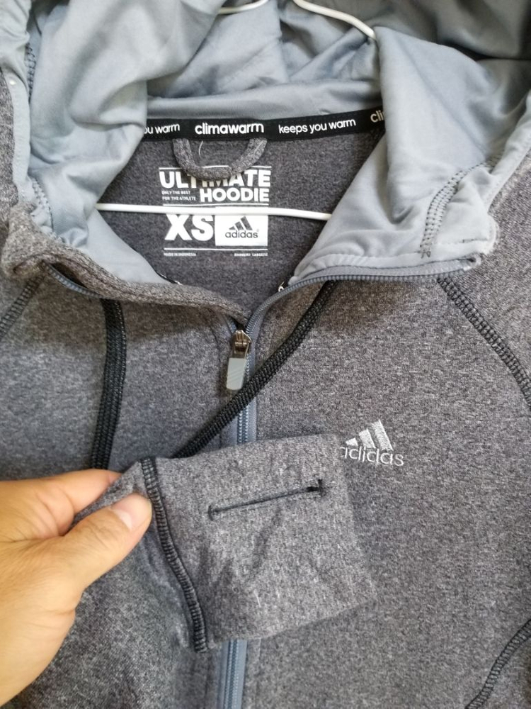 여성 아디다스 런닝 기모 후드집업 (새상품.90)--3