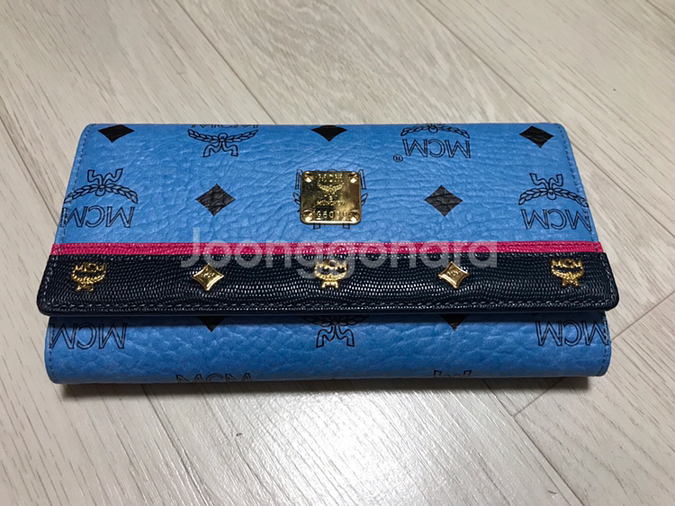 MCM가죽지갑 (100%새제품)--0