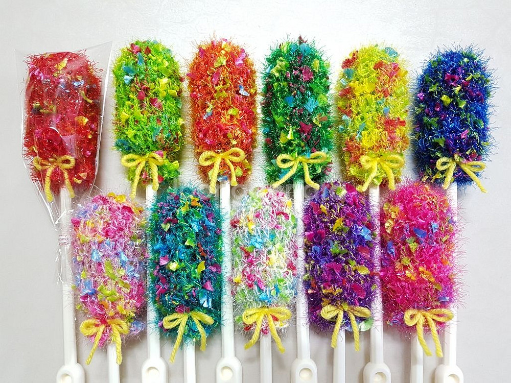 핸드메이드 병솔 수세미 --1