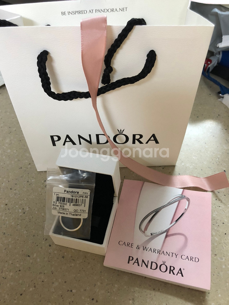정품 판도라 새상품 8월 탄생석 반지--1
