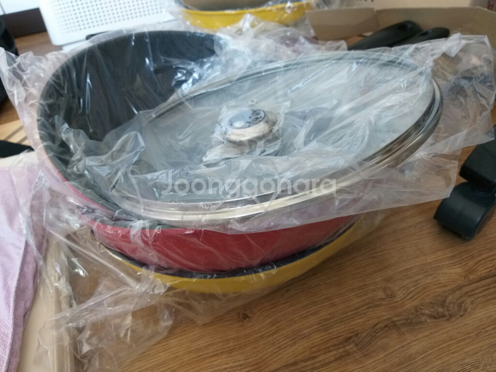 궁중팬2개, 양수웍1개, 유리뚜껑 1개 모두 28cm--4