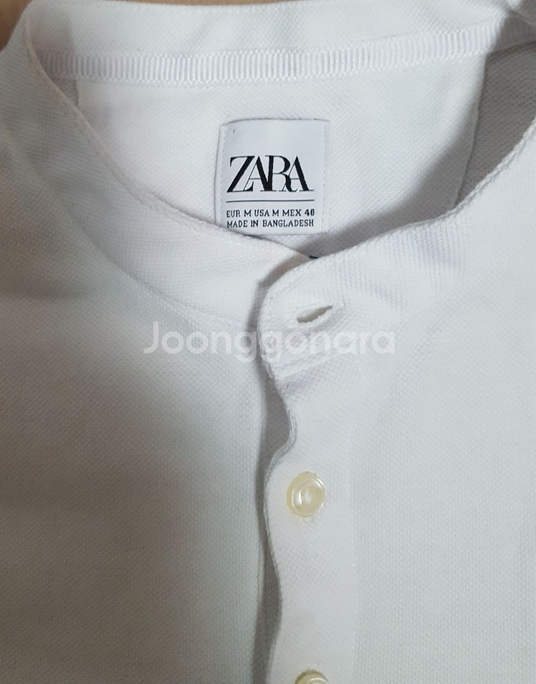 ZARA 자라 남자 슬림핏 차이나티셔츠 택포 1.8!--2