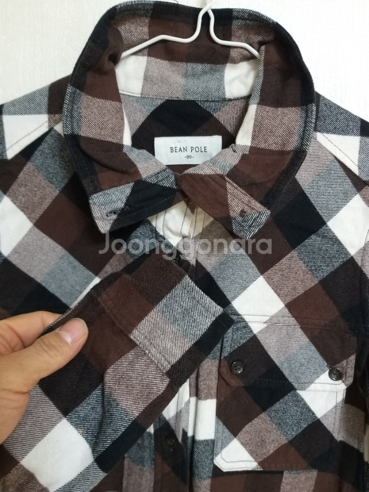 여성 빈폴 겨울 체크 롱셔츠 (박시90-95)--3