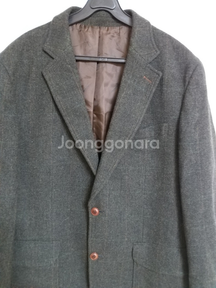 남성 트레몰로 빅사이즈 체크 모직자켓 (110)--1