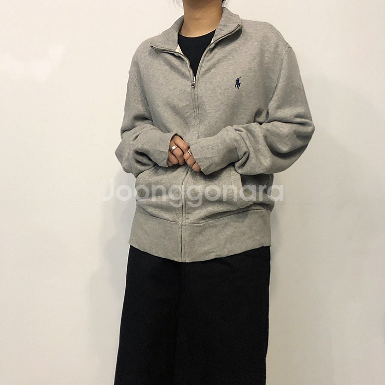 폴로 그레이 반집업--3