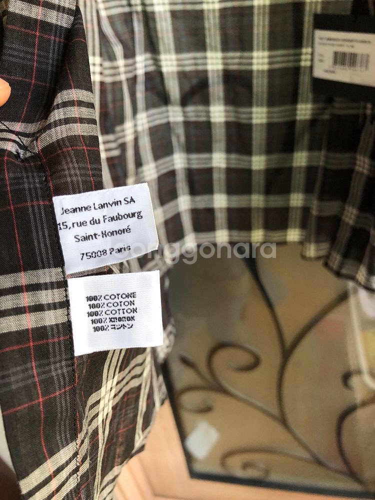 랑방 Lanvin 메인 라인 체크 셔츠--3